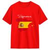 Spain Spanish Flag T Shirts Unisexs Cotton Novelty Tshirts Round Neck Tees Short Sleeve Clothing Plus Size