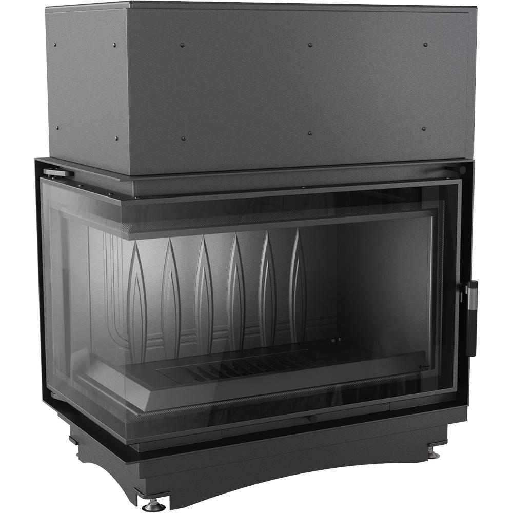 Cast iron fireplace KRATKI OLIWIA DECO left 16 kW Ø 200