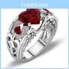 Элегантные женские женские украшения из страз в форме сердца принцессы обручальное кольцо