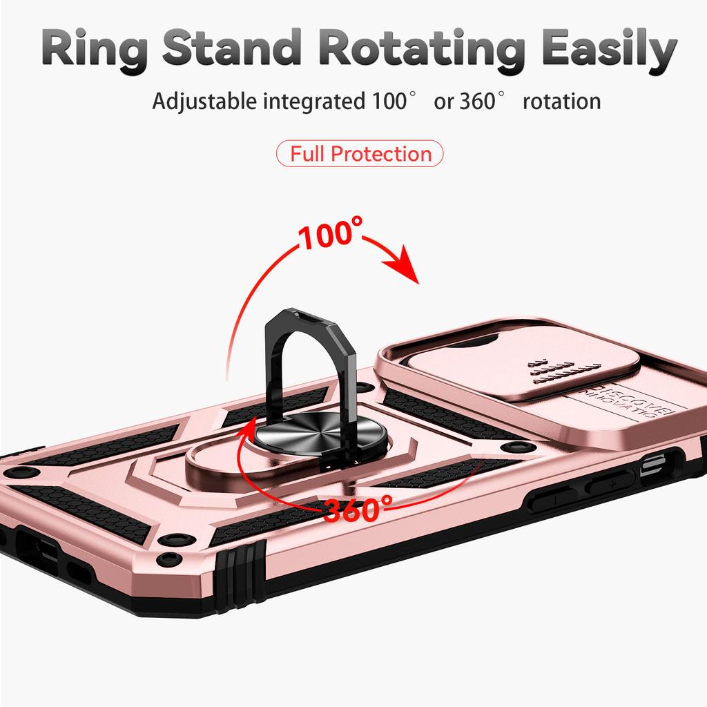 Роскошный 2 в 1 металлический держатель-подставка с кольцом, бронированный чехол для телефона iPhone, Samsung, Google, Xiaomi, противоударный бампер для телефона с магнитом для автомобильного кронштейна