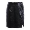 Women's  And Winter High Waist Sexy All-Around Split Short Skirt Half Leather Skirt
