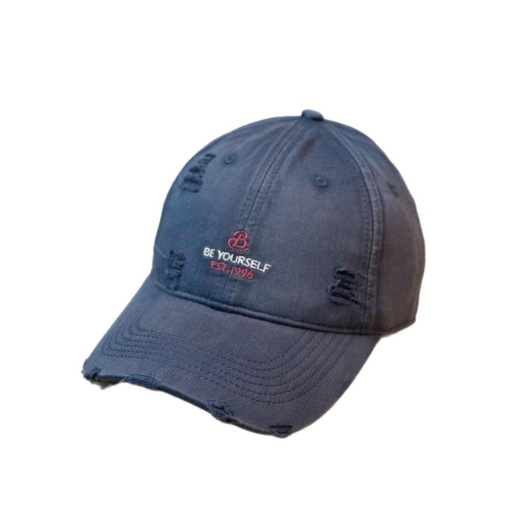 High Quality~Simple small letter embroidered baseball cap for women, versatile soft-top hat with wide brim and large head circumference