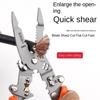 Alloy Steel Wire Stripping Pliers 12 in 1 Foldable Wire Stripping Tool Non-Slip Multifunctional Electrician Crimpe Pliers