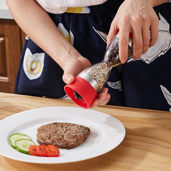 2 In Pepper Mill 1 Dual Salt Grinder Sesame Spice Shaker Kitchen