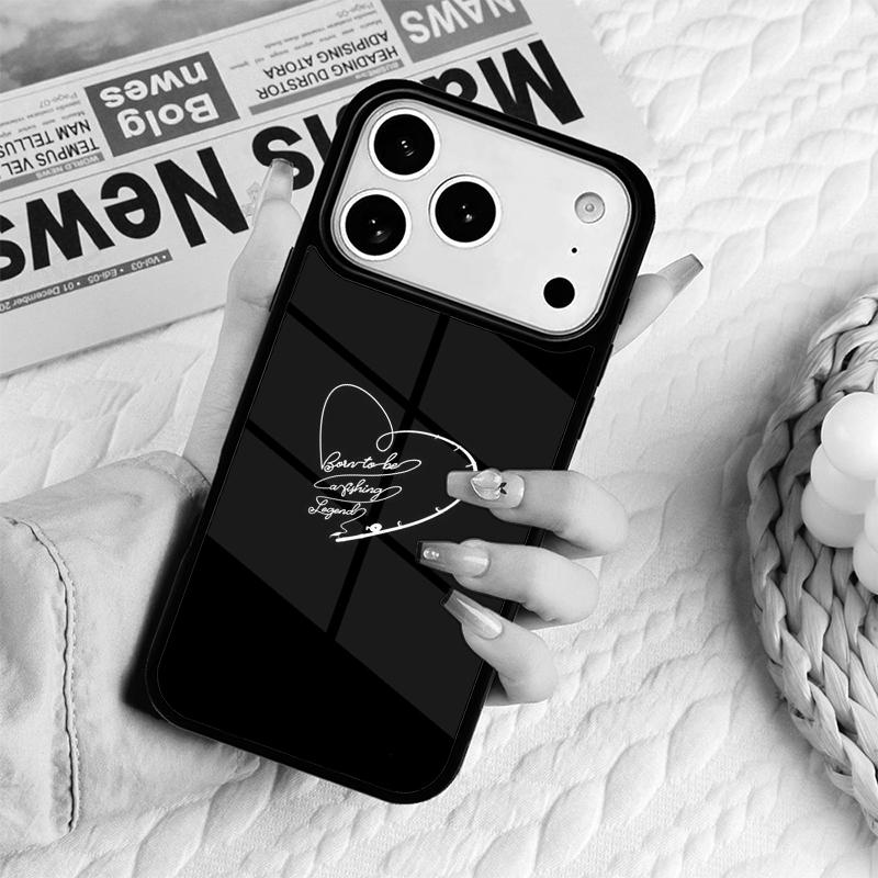 Чехол для телефона с пульсом сердца для рыбалки и кемпинга для iPhone 17 16e 15 14 13 12 11 Pro Max Air Mini Мягкий защитный чехол