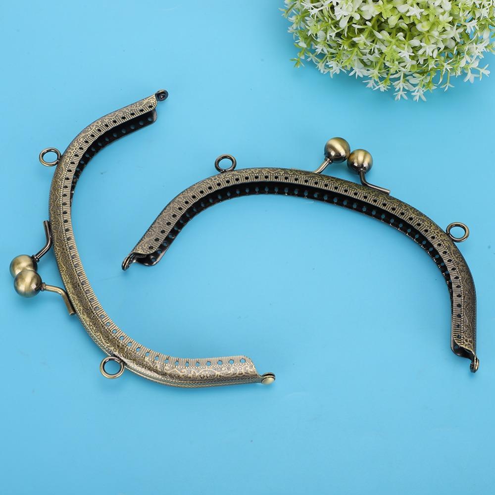 2pcs Metal Decorative Buckle Arch Frame Lock Half Round Frame DIY Bag Frame Coin Bag Clasp For Bags