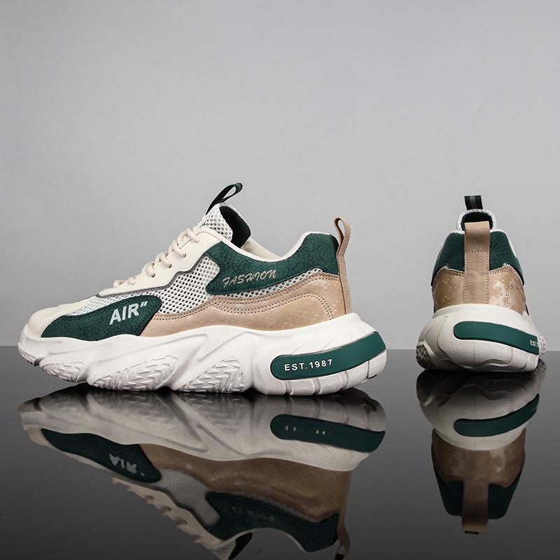 Мужские дышащие кроссовки на платформе в стиле "dad sneakers" с амортизирующей нескользящей толстой подошвой, повседневная обувь для ходьбы, спортивная обувь для улицы