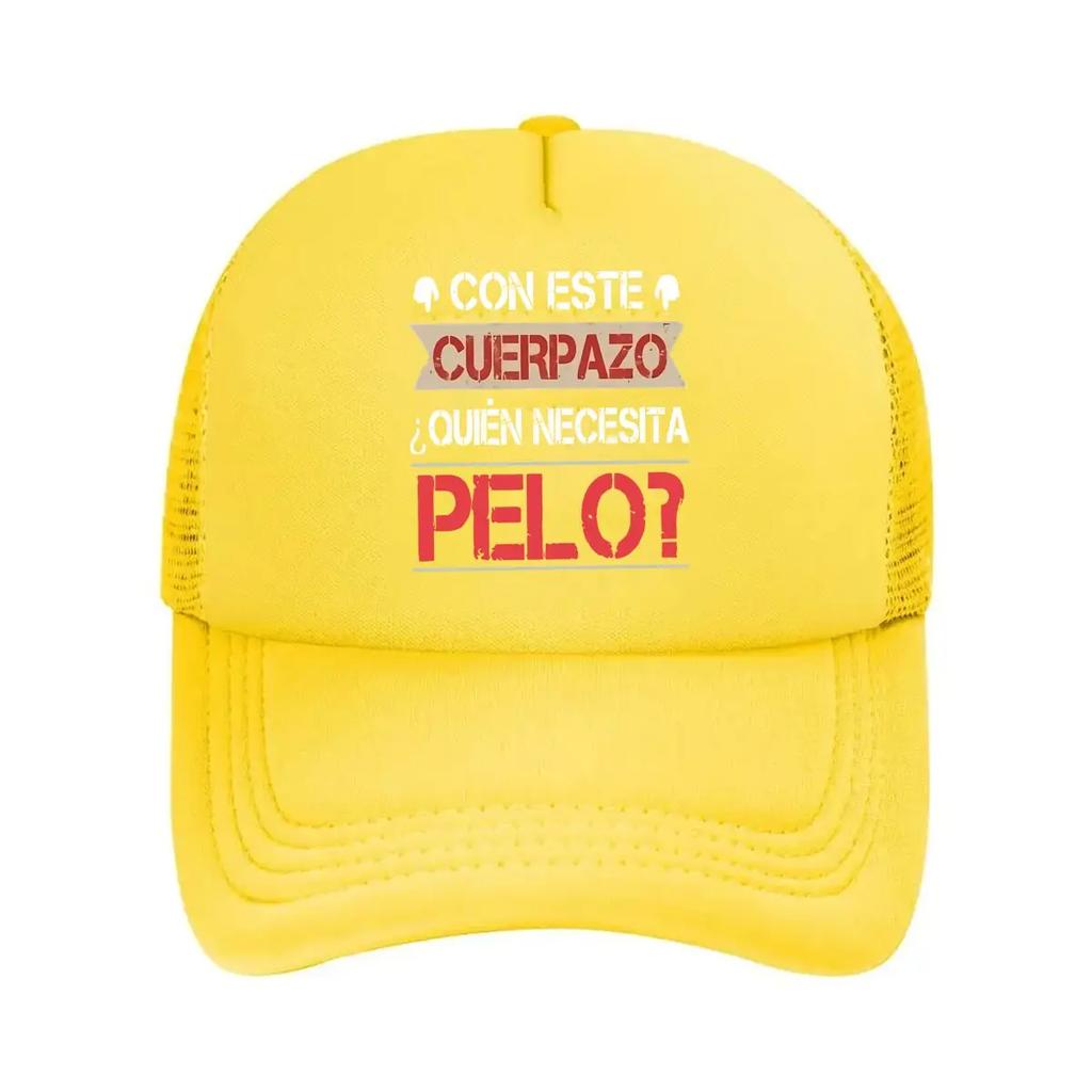 Испанский - текст Знак с CUERP AZO и PELO Сетчатая бейсболка
