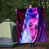 Neon Lights Fantasy Hair Accessory SetBlanket Lightweight Flannel Throw Blanket for Sofa, Bed, Travel, Camping, Livingroom, Office, Couch, C