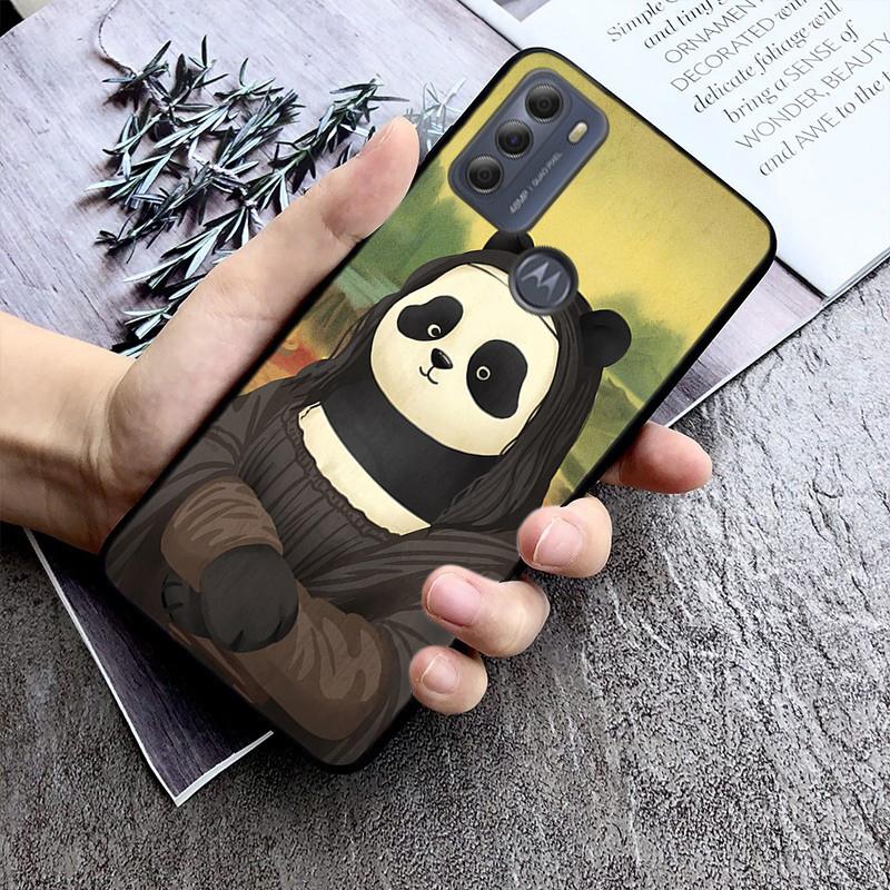 Phone Case For Moto G86 G85 G75 G15 G05 G56 G72 G53 G54 G84 G60 G31 G32 G24 G 5G G Play Cute cartoon panda