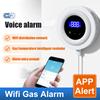 Tuya WiFi Natural Gas Leak Detector Wireless Gas Leakage Sensor Smart Home Kitchen Security Sound Alarm Smart Life APP