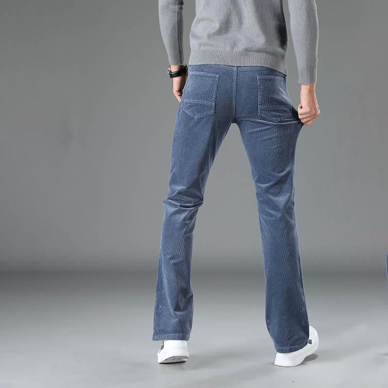 Мужские вельветовые брюки больших размеров Мужские расклешенные повседневные брюки
