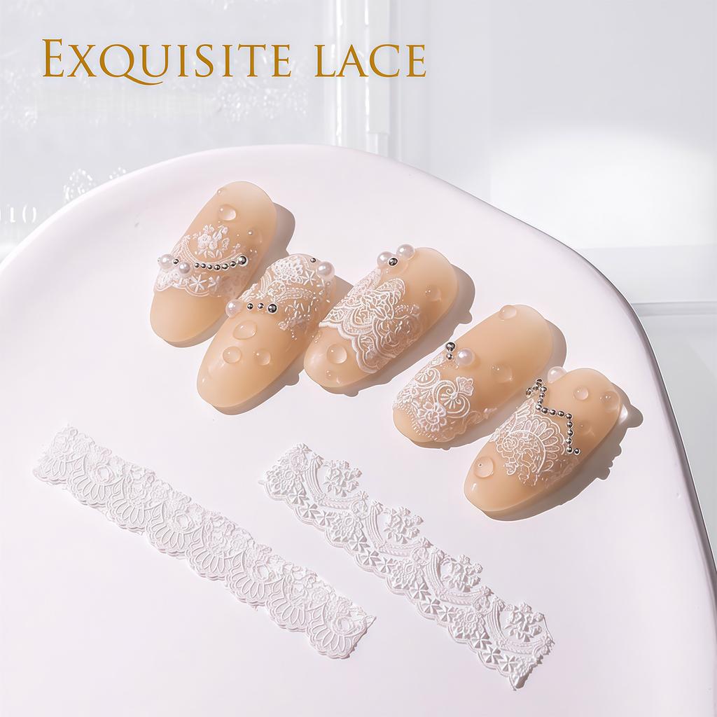Professional Silicone Mold For Nail Art Featuring 3D Lace Texture That Promotes Effortless Removal And Long Lasting Reuse