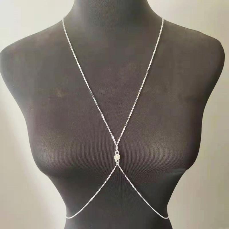 Пляжный стиль Цепочка на талию для женщин Модная простая со стразами и цирконом Женская сексуальная бикини-аксессуар Цепочка для тела