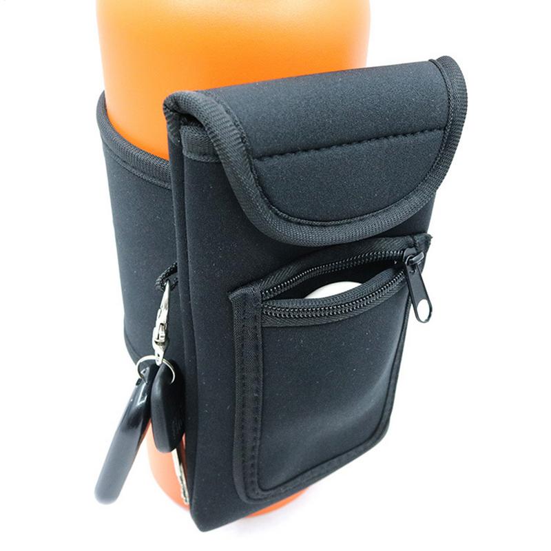 Gym Magnetic Bottle Sleeve Water Bottle Carrier with Phone Holder Stable Water Bottle Carrier Convenient Water Bottle Carrier