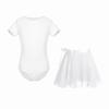 Детское танцевальное балетное платье для девочек, гимнастический купальник с короткими рукавами и юбкой-пачкой, комплекты
