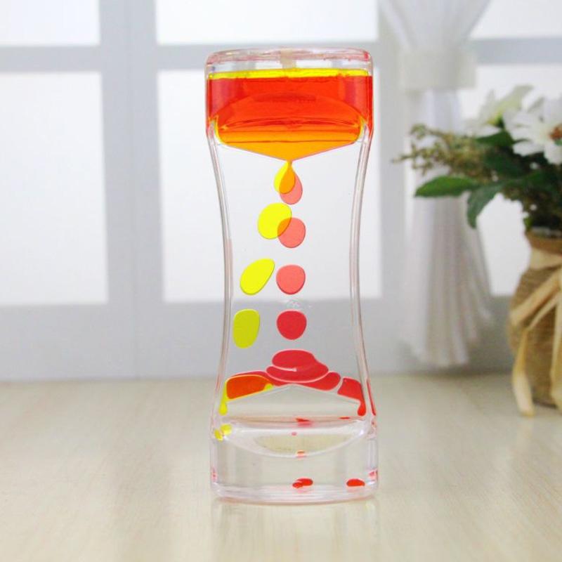 Динамичные двухцветные песочные часы с жидким маслом, песочные часы, таймер, антистрессовый акриловый креативный подарок, украшение