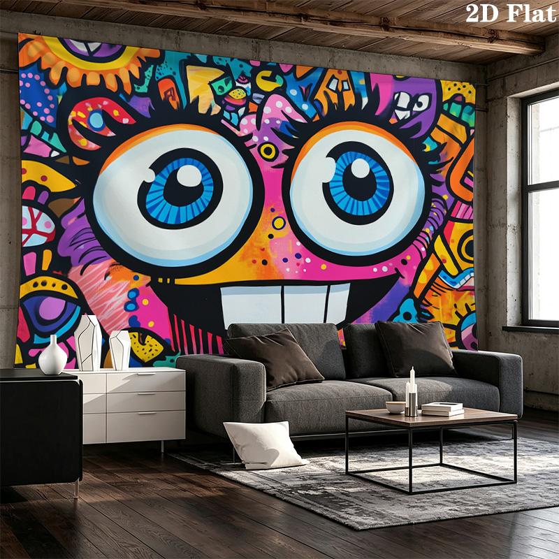 Colorful Graffiti Art Pattern Home Decor Tapestry, Wall Hanging, Decorative RV Wall Cloth.MGT0918164