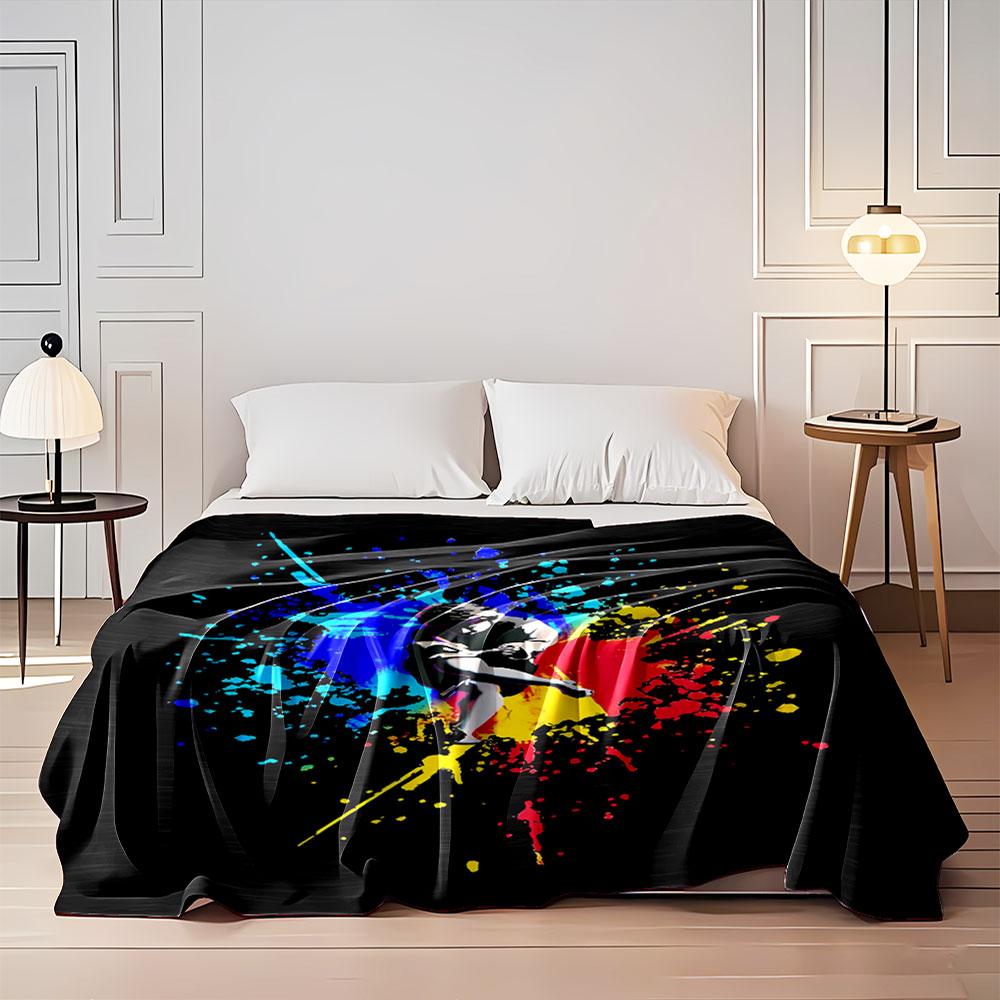 Colorful Dance Silhouette Blanket for all seasons blanket lunch break throw gift