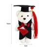 10 pcs/set Celebrate Party Mini Bear Flower Bouquet Bachelor Bear Plush Toy  Happy Graduation