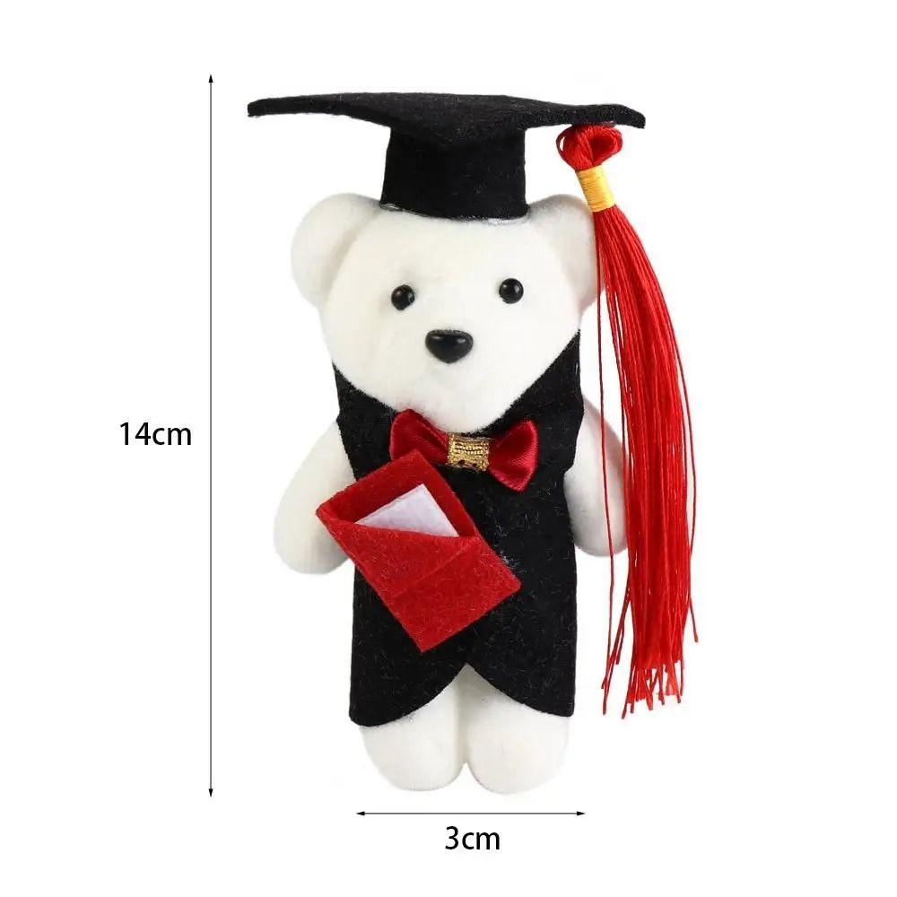 10 pcs/set Celebrate Party Mini Bear Flower Bouquet Bachelor Bear Plush Toy  Happy Graduation