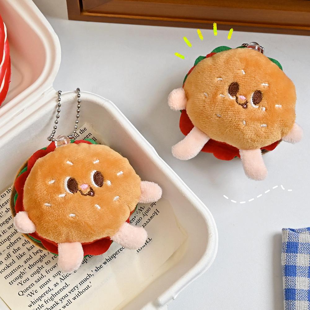 Милая креативная плюшевая подвеска в виде гамбургера - забавная кукла-еда для сумок