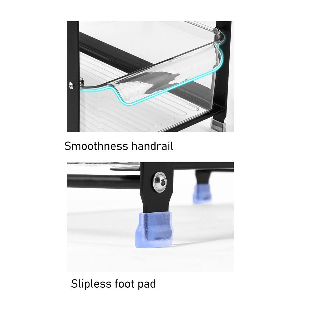 Carbon Steel Kitchen Sink Rack Anti Slip Foot Pull Out Drawer Basket for Kitchen Cabinet