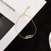 S925 Sterling Silver Gold-plated Paper Clip Bracelet for Women Ins Cool Style Niche Simple Pin Hand Jewelry for Women
