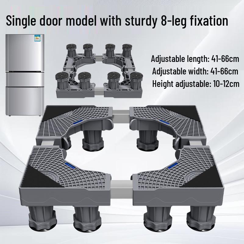 Регулируемая подставка для бытовой техники: Мобильная, Вентилируемая, Влагостойкая Стойка для Холодильника и Стиральной Машины