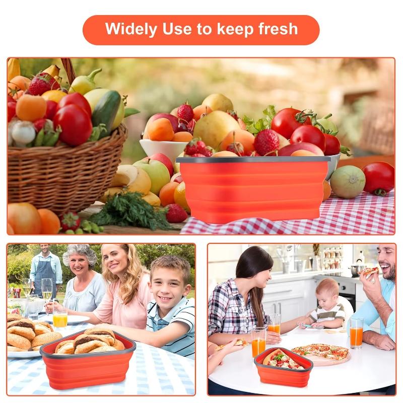 Silicone Pizza Box - Reusable Over 1000 Times, Foldable for Space-Saving Storage, Food-Grade Materia