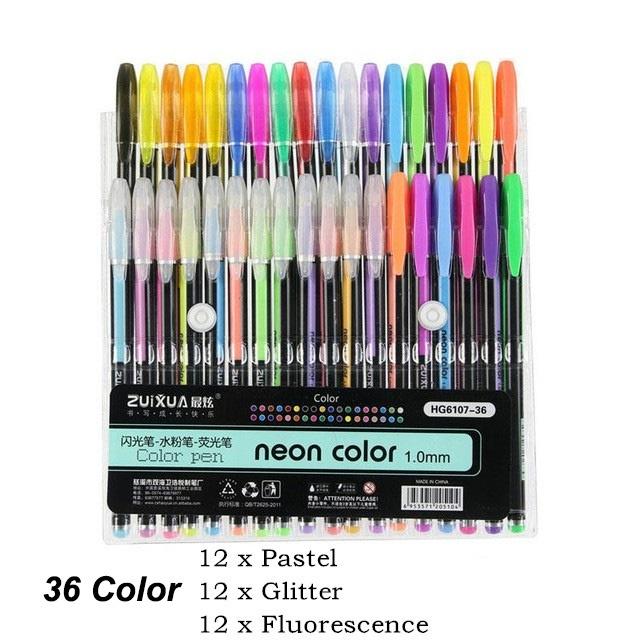 Наборы гелевых ручек 12/18/24/36/48 шт в комплекте в ассортименте