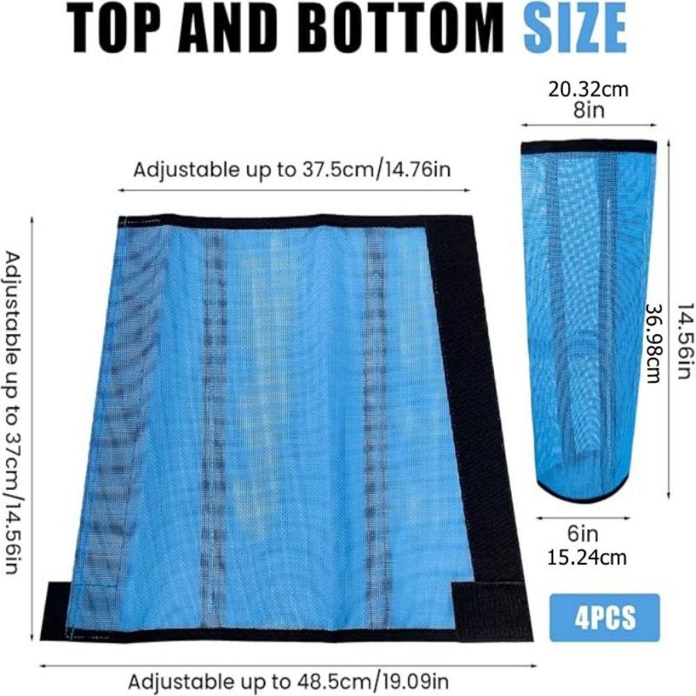 4pcs Adjustable Fly Boots for Horses Stay Up Not Sag Horse Leggings for Preventing Flies