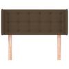 VidaXL Headboard with Ears Dark Brown 103x16x78-88 Cm Fabric3119195