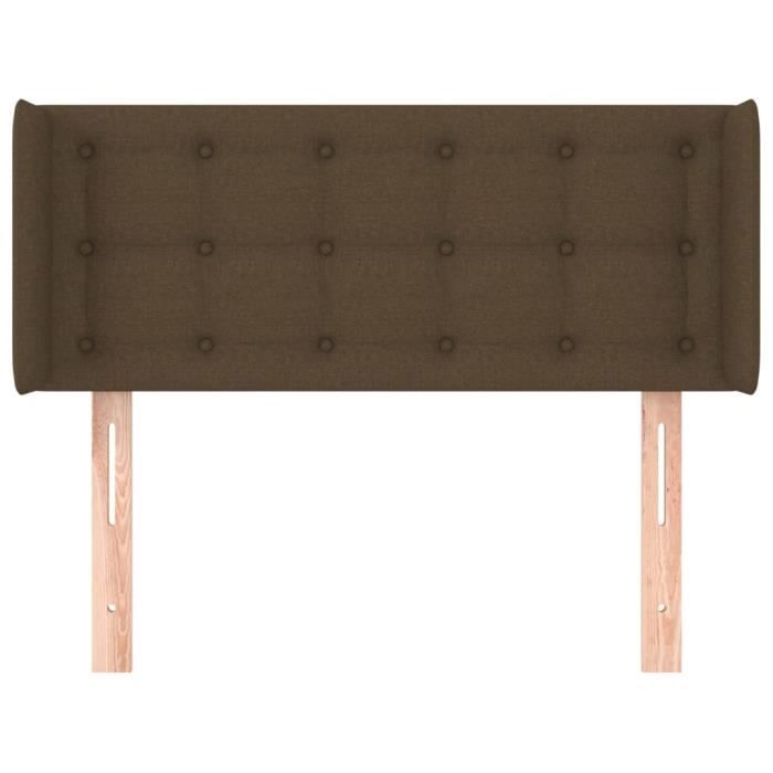 VidaXL Headboard with Ears Dark Brown 83x16x78-88 Cm Fabric3119179