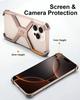 Oatsbasf Безрамочный Металлический X-образный Чехол для Телефона для iPhone 16 Pro/Pro Max Алюминиевый Сплав Минималистичный Ударопрочный Защитный Чехол