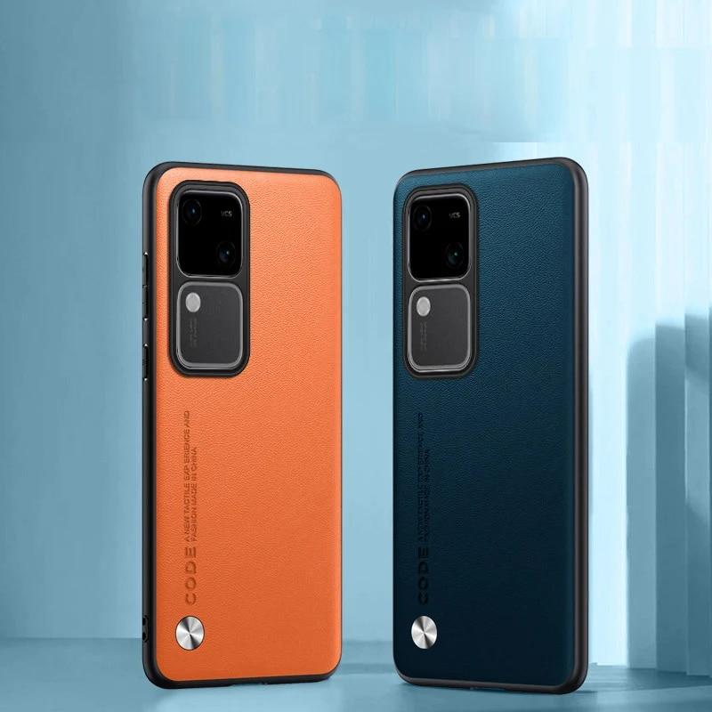 Для Vivo V30 Pro V 30 V29E простой чехол для телефона из искусственной кожи для Vivo V30Pro S18e S18 Y17S, матовый силиконовый бампер, ультратонкий противоударный чехол с мягкой рамкой