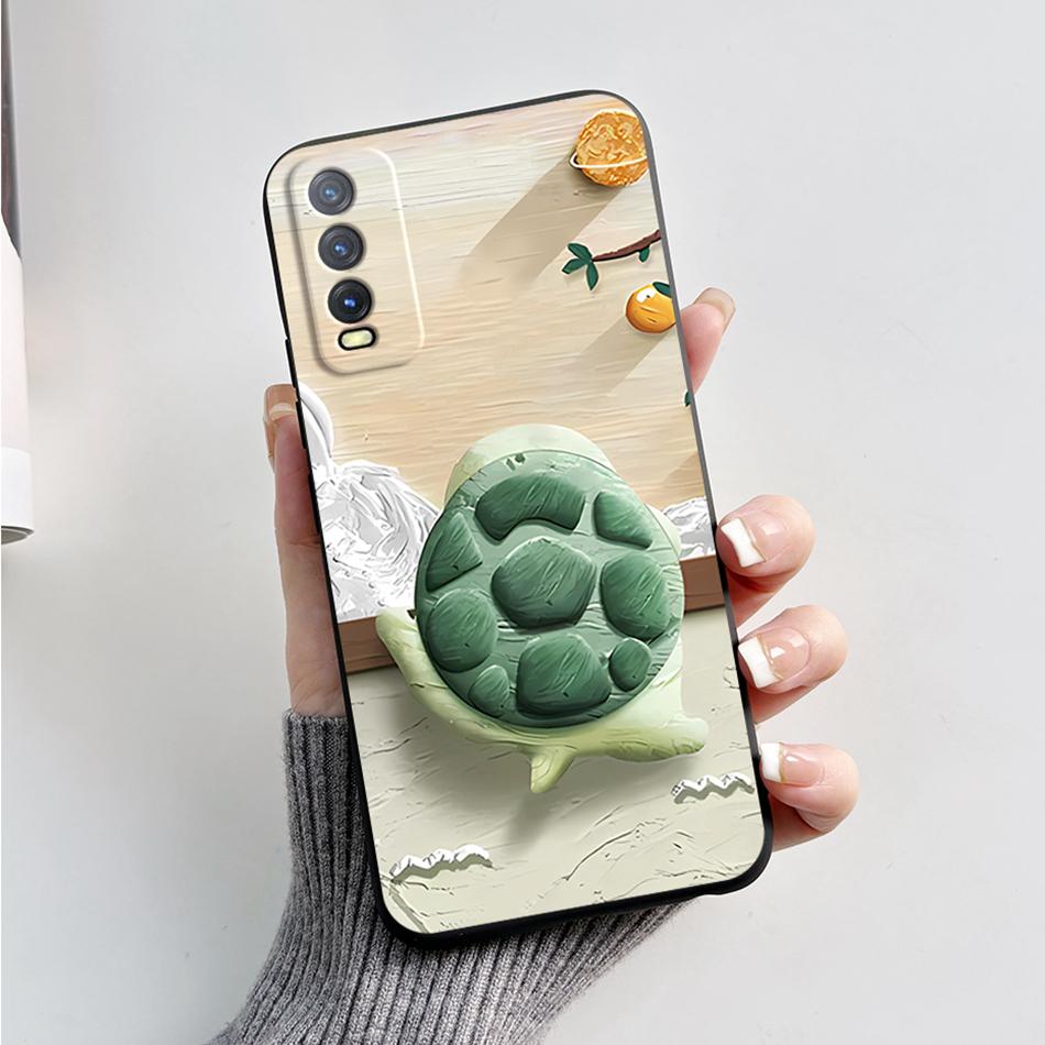 Для Vivo V2027 V2029 Vivo Y20 Y20i Y20s Чехол Милый Медведь Мультяшная Лягушка Задняя Крышка Мягкий Силикон Funda Для Vivo Y11s Y12s Y12a Etui