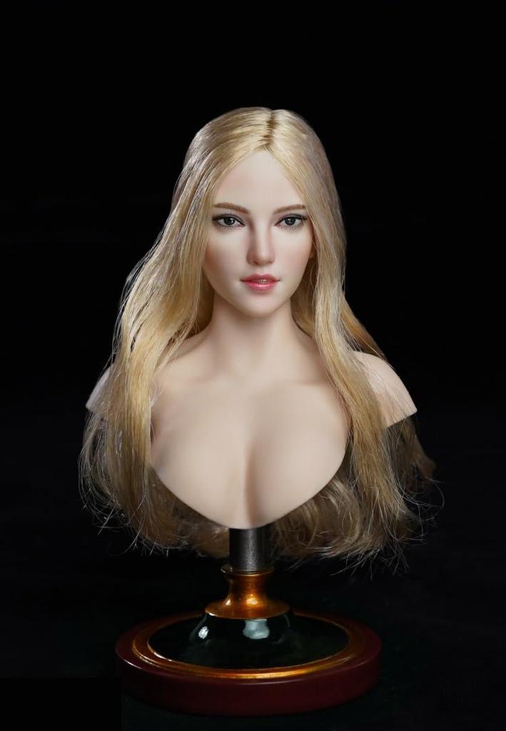 [TOYBARJAPAN] 1/6 Scale Action Figure Head for SUPER DUCK SDH018 TBLeague Body, Office Lady, Beautiful Female Head (Body and Clothes Not Included) (B)