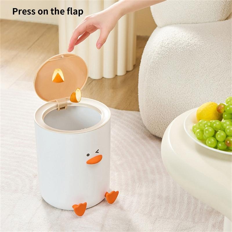 Creative Duck Theme Waste Bin Space Saving Home Decors For Small Space Kitchen Bathroom Use Trash Can for Office