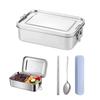 Kasanidika 304 Stainless Steel 850ml Bento Box, Large Capacity Fresh Lunch Box, Leakproof Lunch Box, Stainless Steel Rectangular Kimchi Food Storage