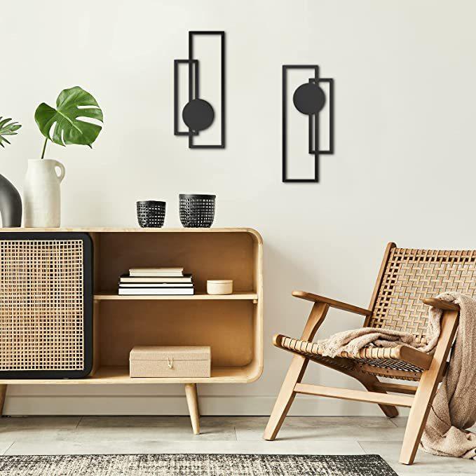 Nordic Iron Line Wall Hanging Ornament Antique Silhouette Metal Pendant Art Crafts Living Room Home Office Decoration