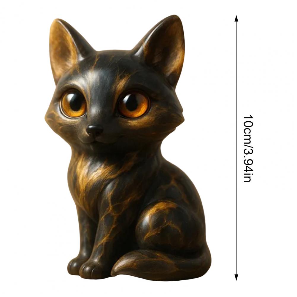 Лиса Орнамент Роскошная Скульптура Лисы Элегантная Скульптура Лисы для Домашнего Офиса Декор Ручной работы Счастливая Фигурка Роскошный Настольный
