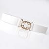 Knot Geometric Female Waist Strap Gold Round Buckle Belt Elastic Waist Belt Women Waistband