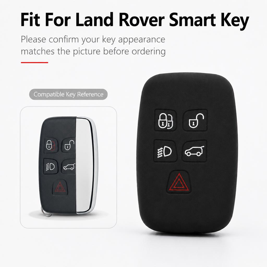 Silicone Car Key Cover for Land Rover Range Rover Discovery 5 Button Remote Case