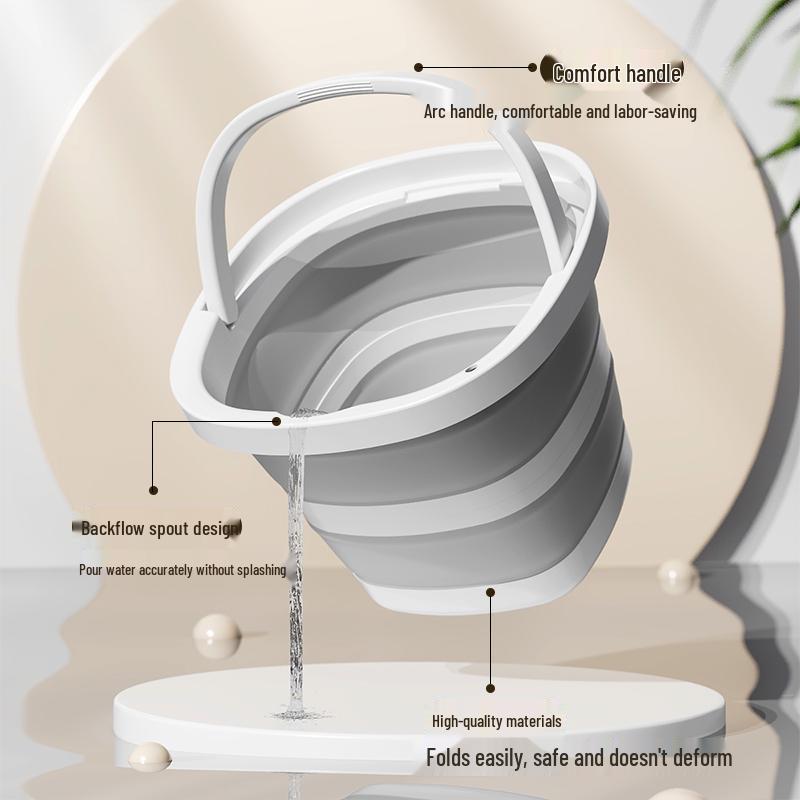 Портативное складное пластиковое ведро большой вместимости с ручкой для ножной ванны и использования в общежитии