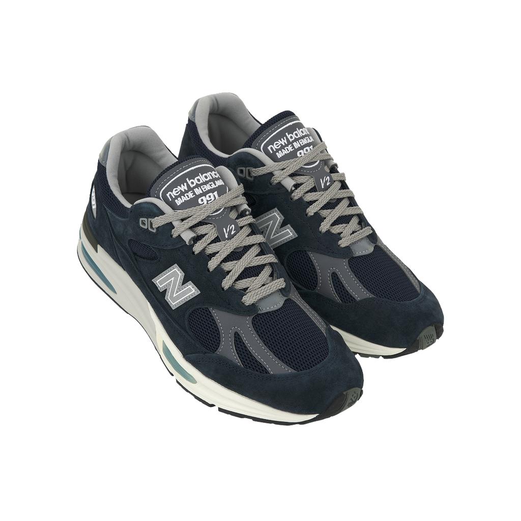 New Balance 991v2 Сделано в Англии Темно-синие кроссовки унисекс Синие дымчато-жемчужно-серебристые U991NV2