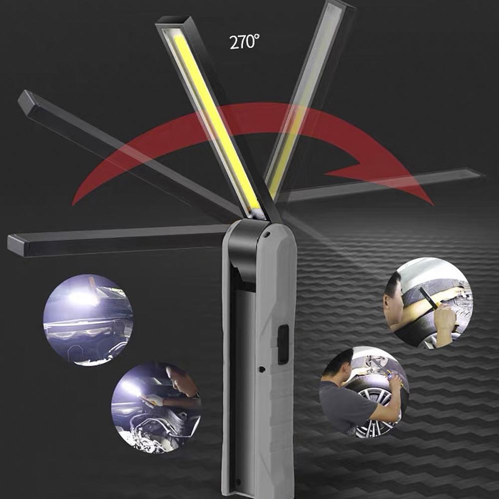 Портативный складной USB рабочий фонарь 4 режима COB фонарик перезаряжаемый магнитный светодиодный фонарик гибкий для