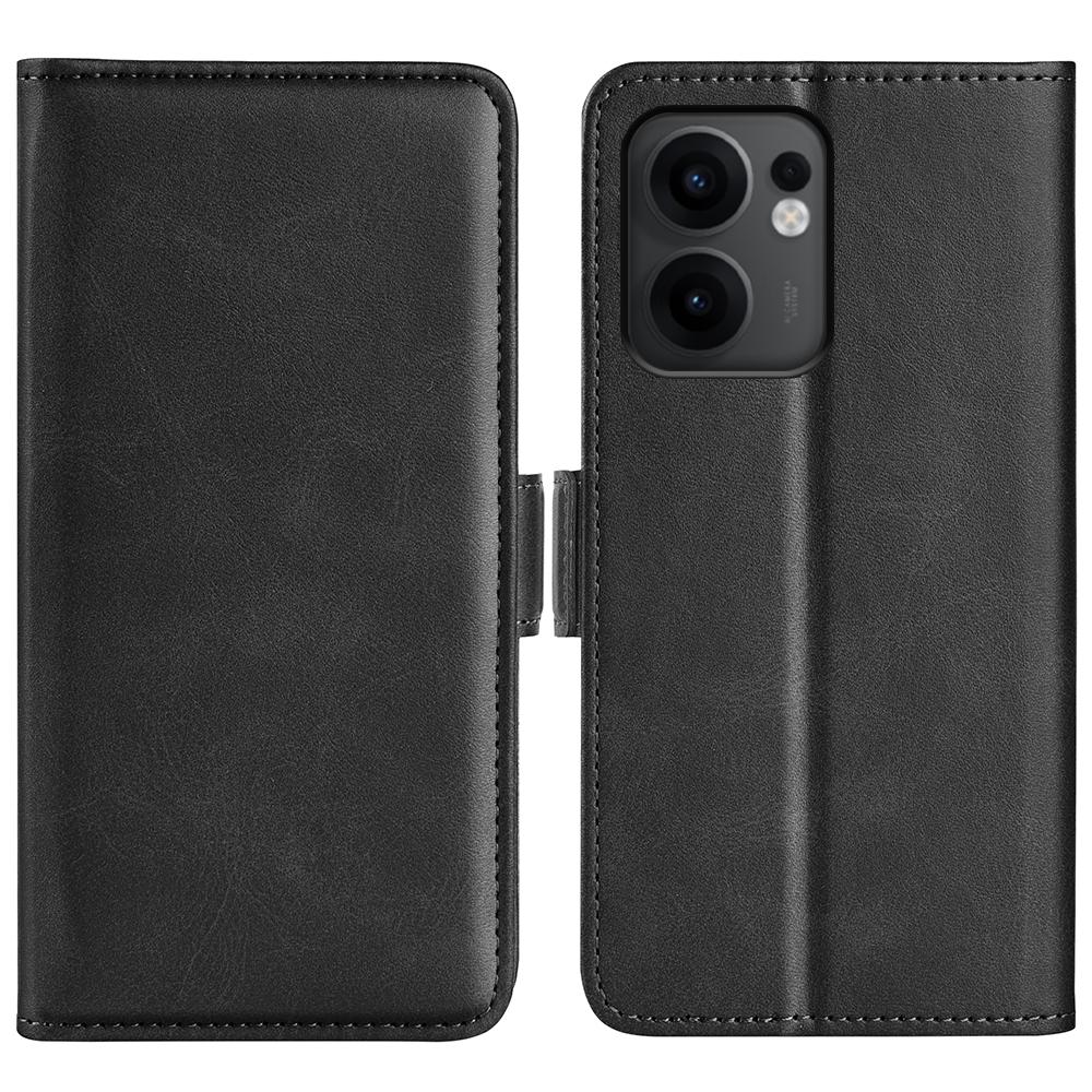 For Oppo Reno13 F 5G Stand Case Calf Texture Leather Wallet Phone Cover