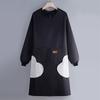 Functional Solid Color Kitchen Cooking Apron Long Sleeve Multiple Pockets Household Apron Waterproof Baking Overalls Restaurant