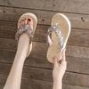 Sandals Jewels Slides Crystals On Beach Woman Slippers Flip Flops Shoes for Women Rhenstone New Style H Sandal Shoe Wholesale 39